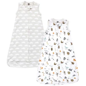 Hudson Baby Interlock Cotton Sleeveless Sleeping Bag, Alphabet Animals