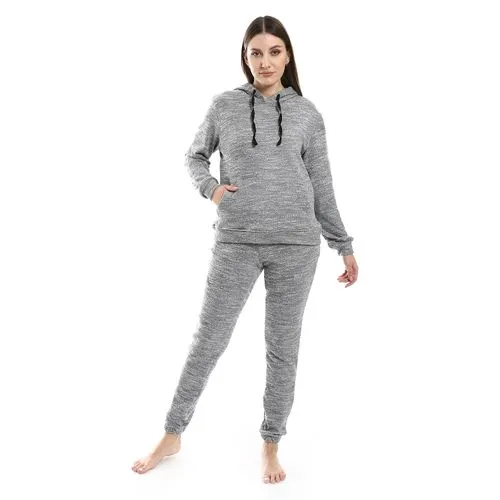 Kangaroo Pockets Pajama Set (4580) - Kady