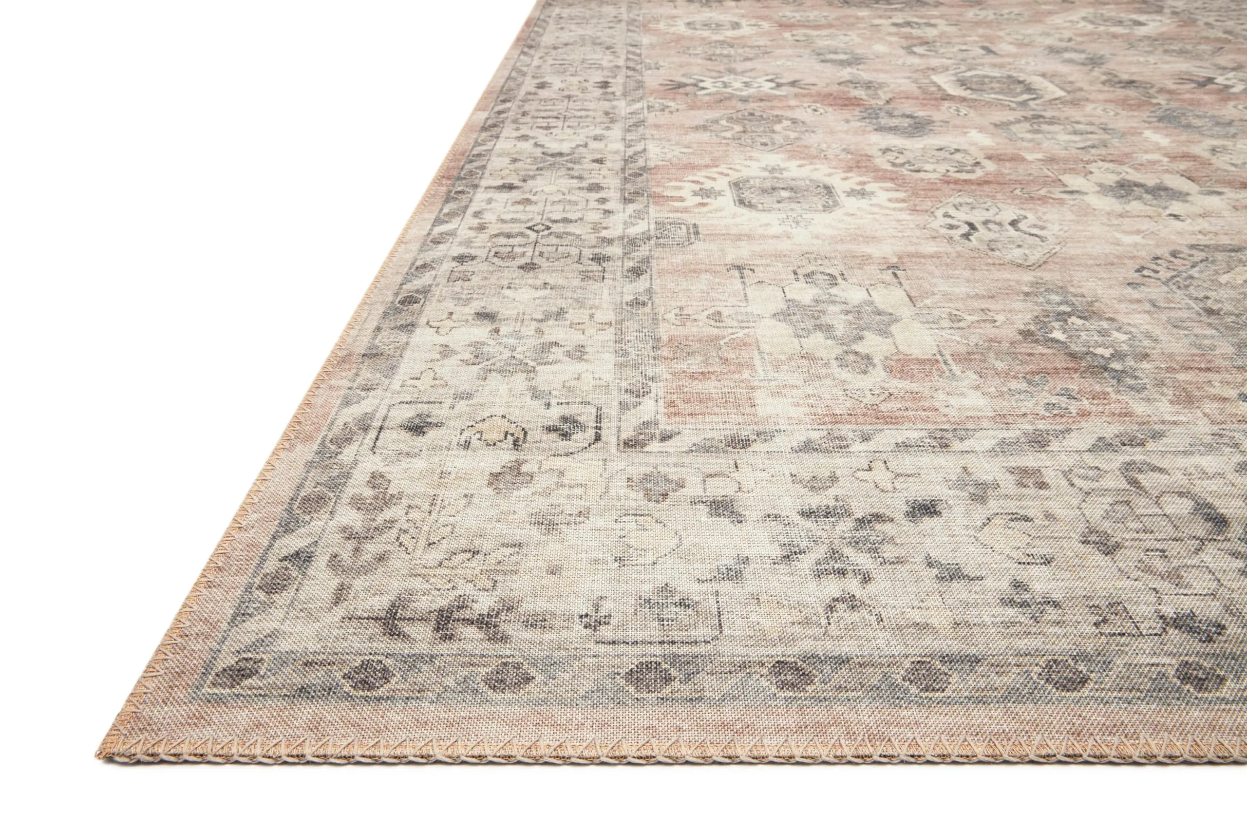 Loloi Ii Hathaway Hth 03 Java Multi Accent Rug 2'3x3'9 Soft Durable Low Pile