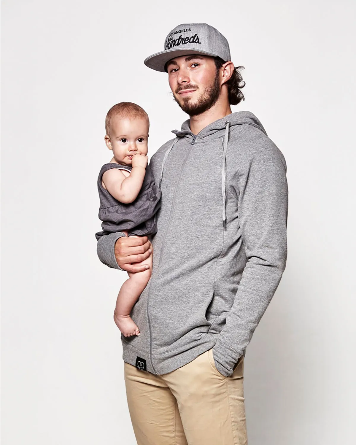 Love Radius Parent's Baby Wearing Hoodie - Heather Grey