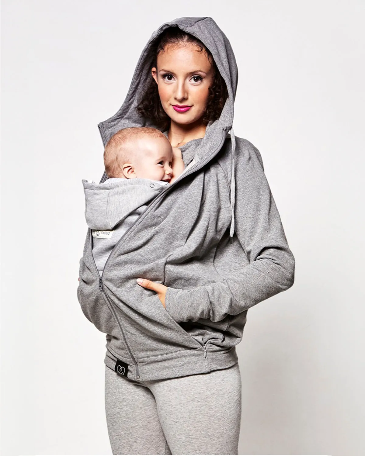 Love Radius Parent's Baby Wearing Hoodie - Heather Grey