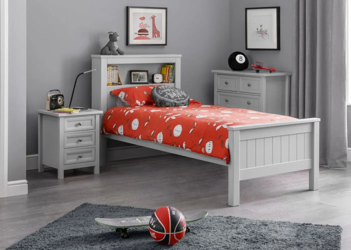 Maine Bookcase Bedframe Range by Julian Bowen