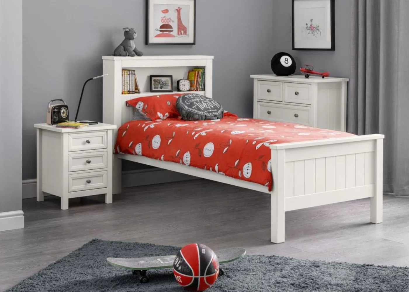 Maine Bookcase Bedframe Range by Julian Bowen