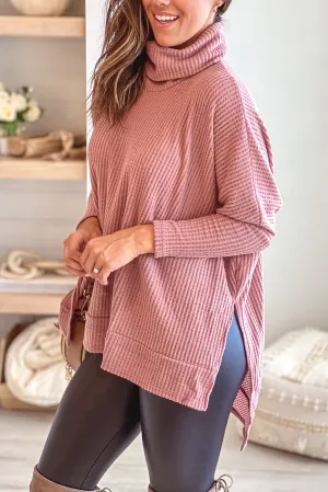 Mauve Turtle Neck Top