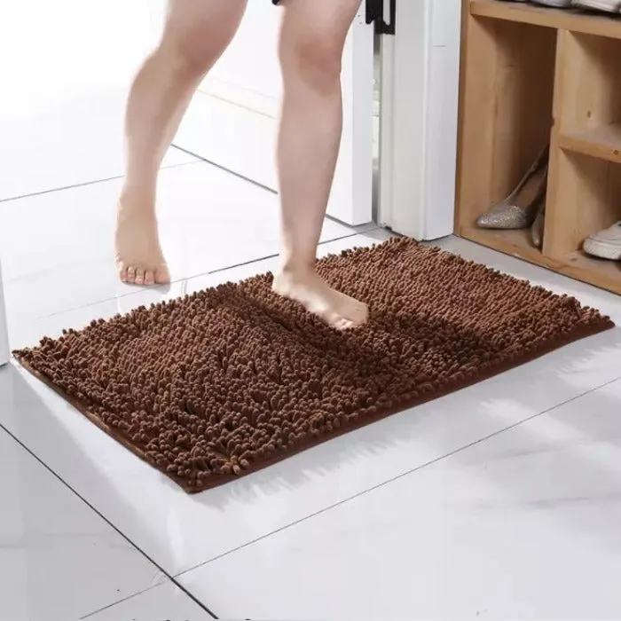 Microfiber anti Slip Bath Mat-Coffee