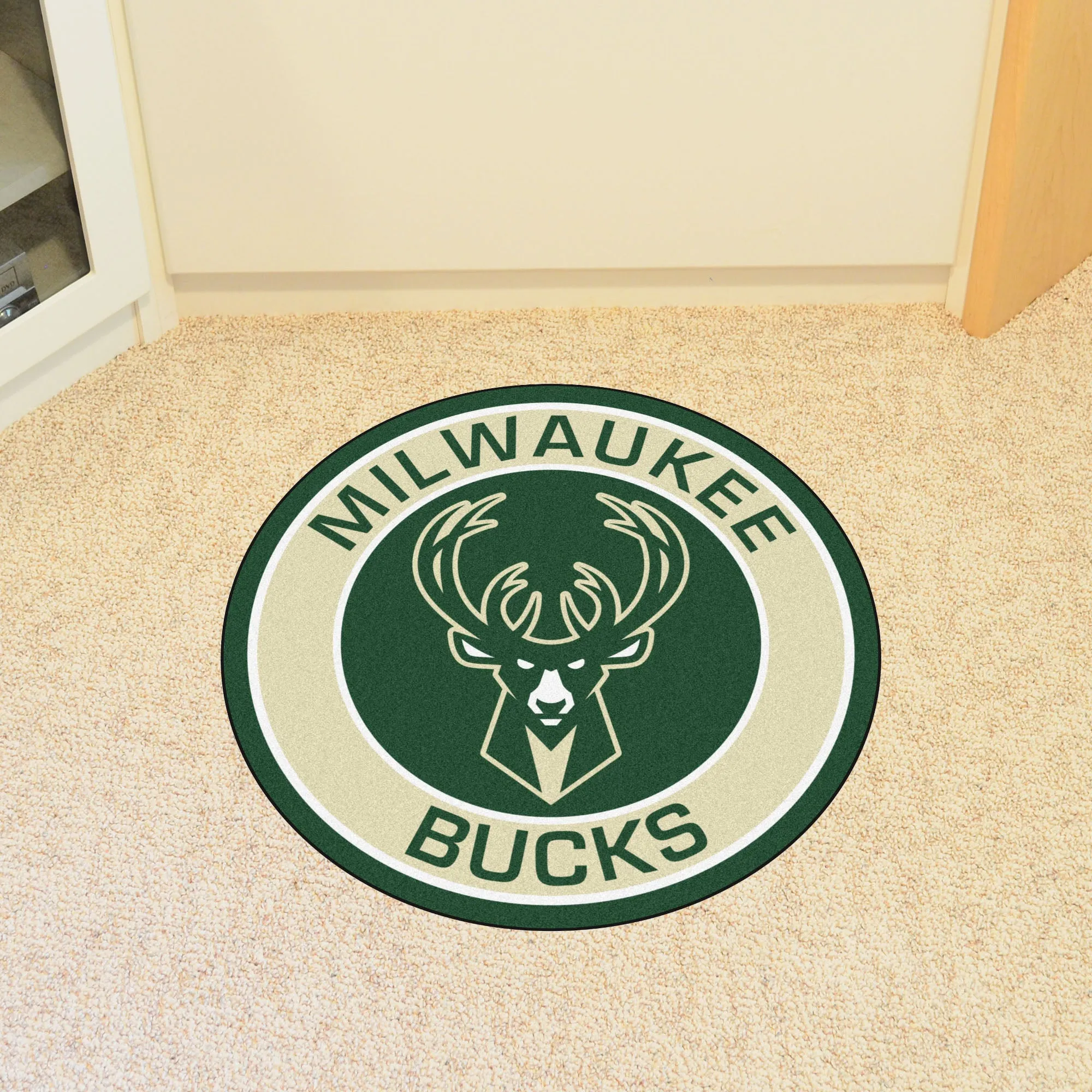 Milwaukee Bucks Roundel Rug - 27in. Diameter