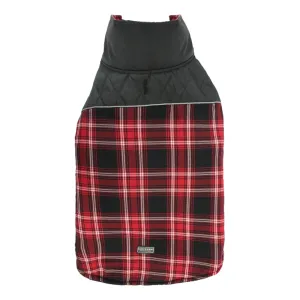 Pawpourri Winter Plaid Jacket for Dogs and Cats (Red/Black)