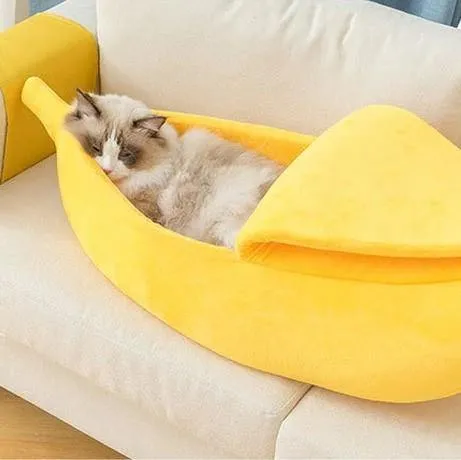 Peeled Banana Cat Bed