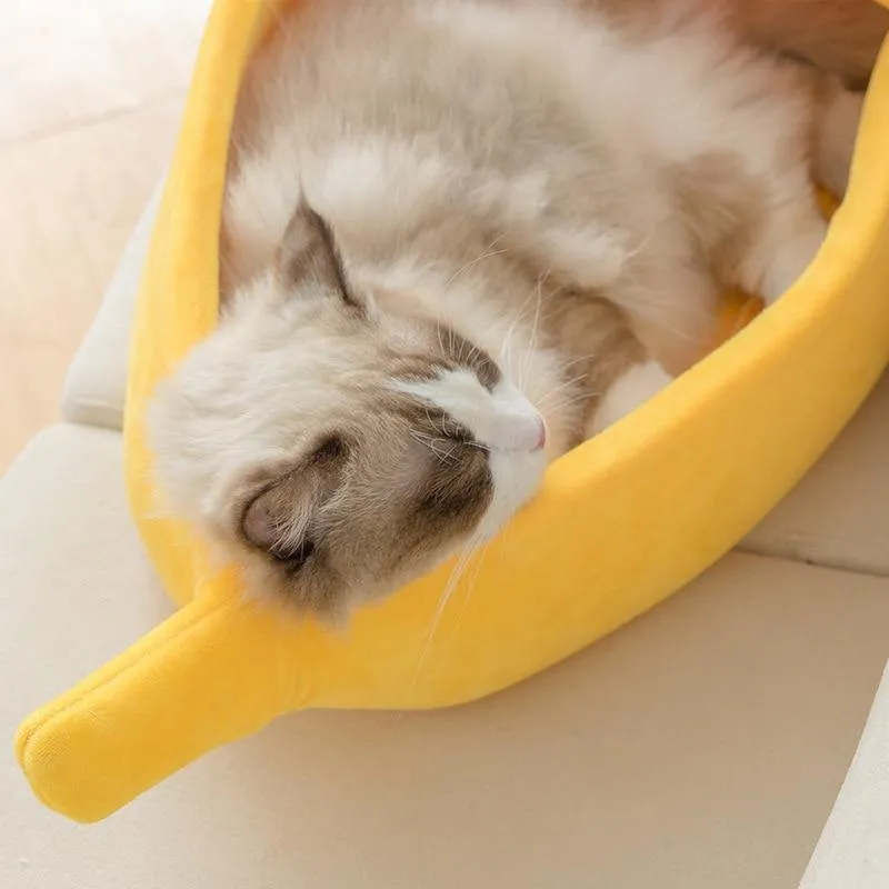 Peeled Banana Cat Bed