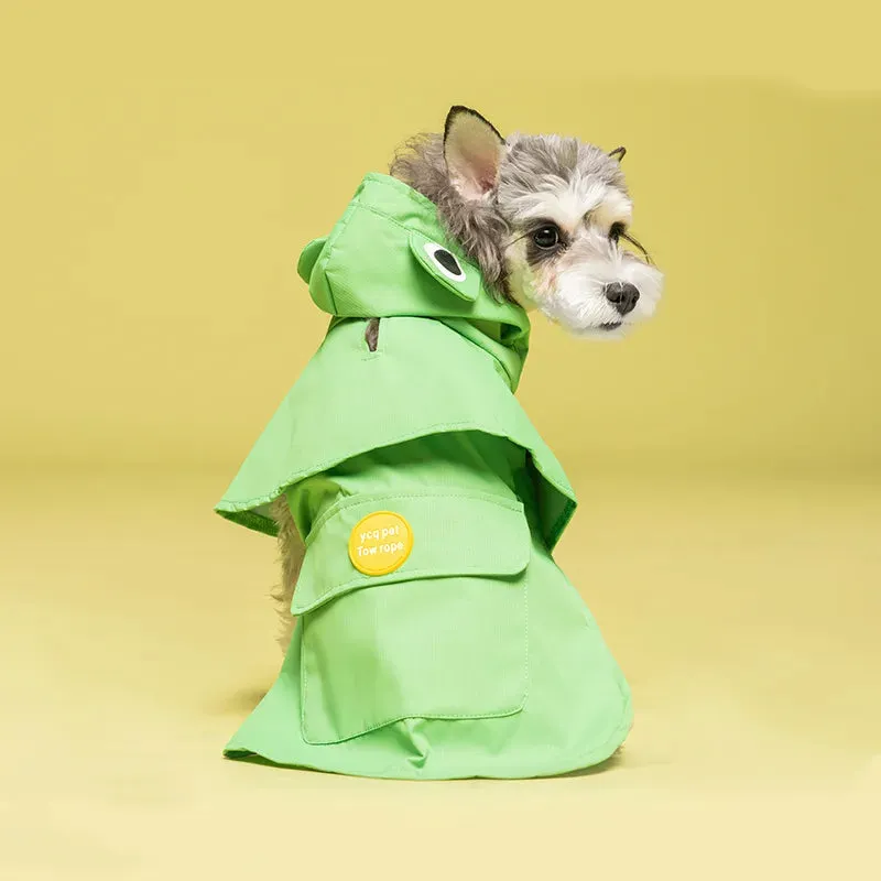 Pets Dog Clothes Hooded Pet Raincoats Strip Dogs Rain Coat