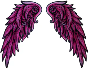 PL7784 Pink Angel Wings Patch - 5x11.6 inch