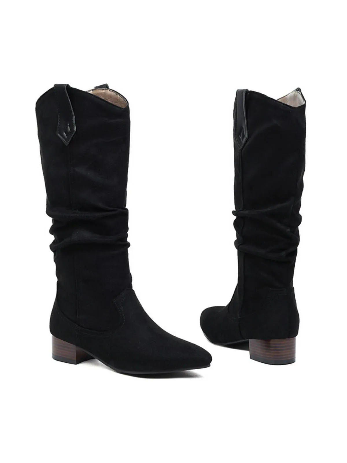 Retro Long Plush Solid Warm Boots