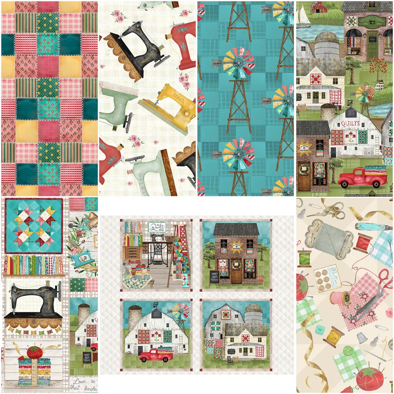 Shop Hop - Keepsake Patch Multi by Beth Albert for 3 Wishes