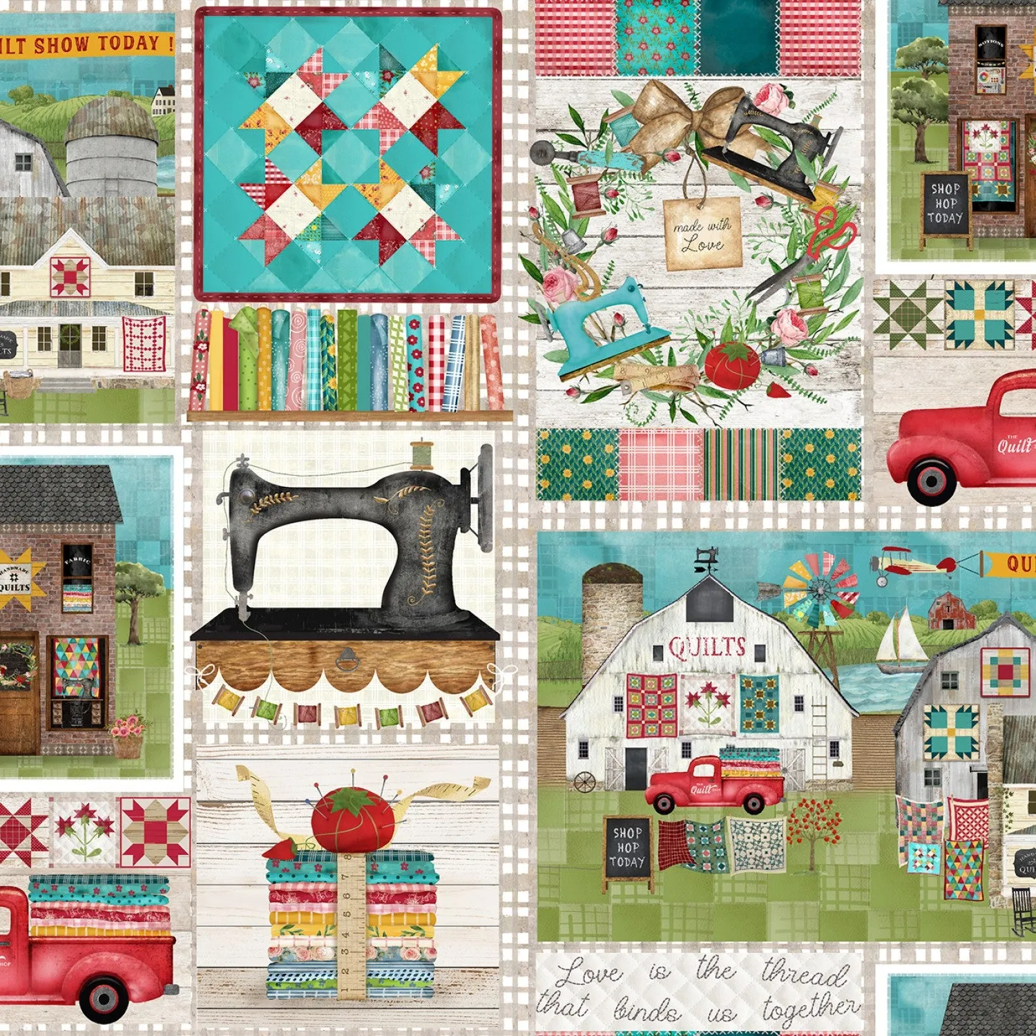 Shop Hop - Keepsake Patch Multi by Beth Albert for 3 Wishes