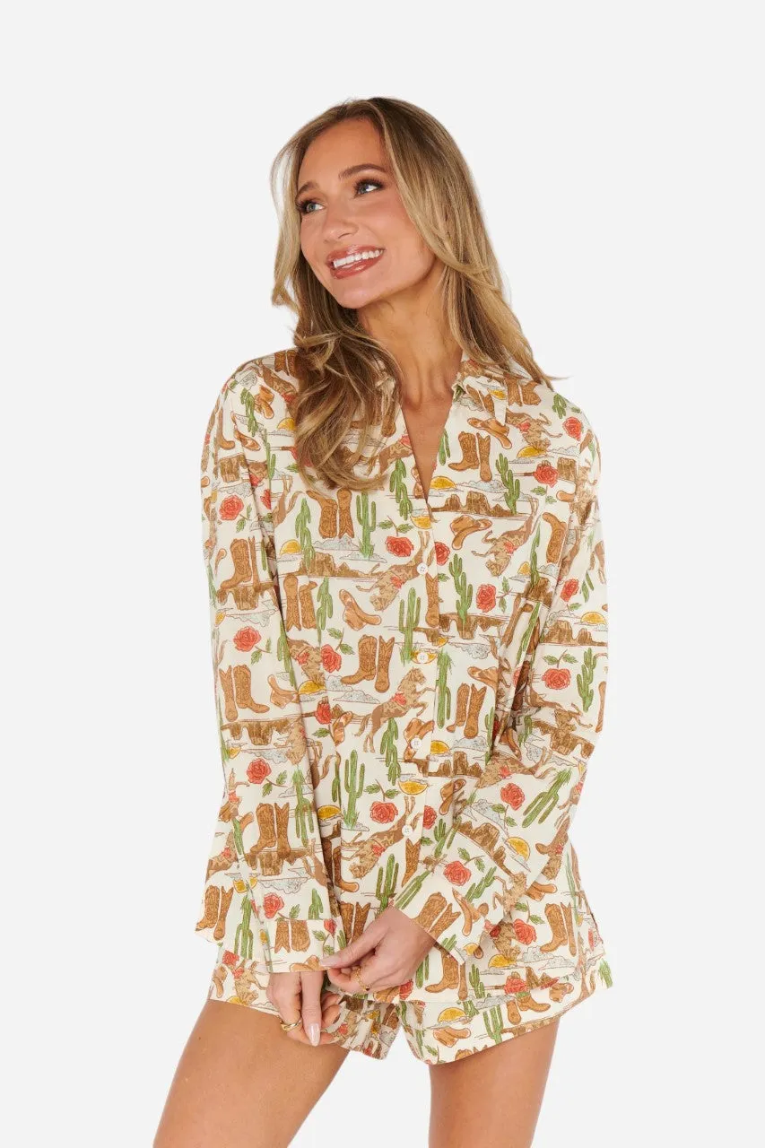 Show Me Your Mumu Early Riser Pj Set in Rodeo Escape