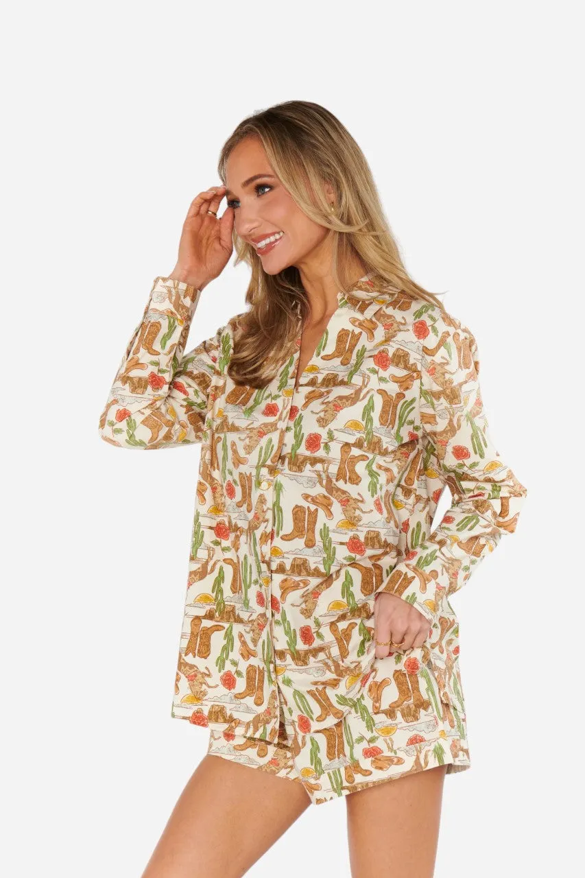 Show Me Your Mumu Early Riser Pj Set in Rodeo Escape