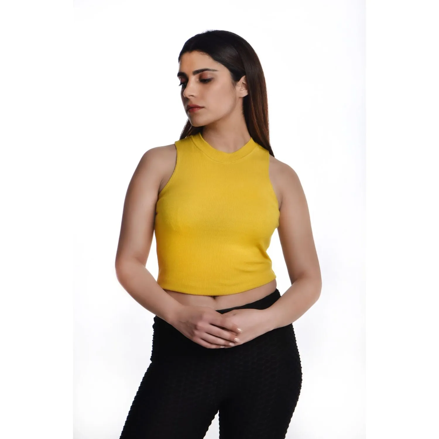 Sleeveless Hosiery Blouses - Plus Size