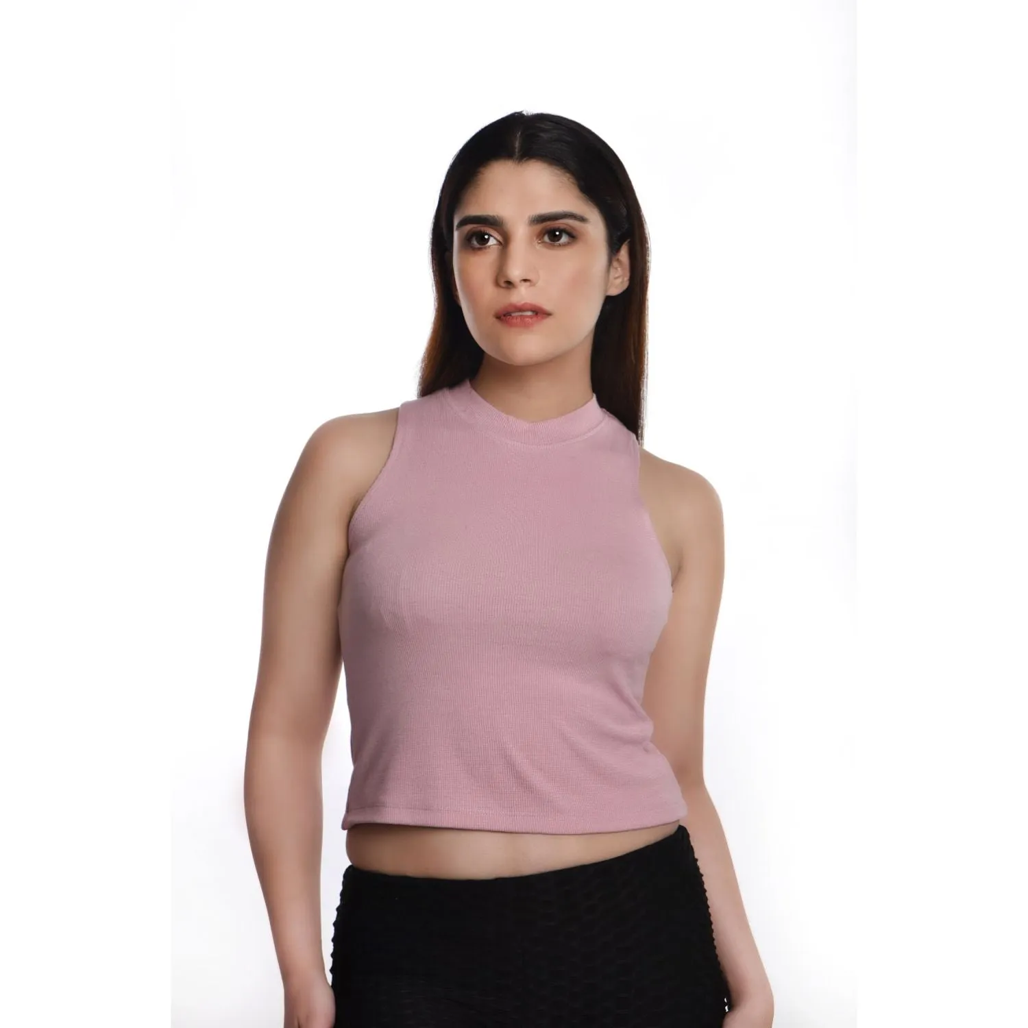 Sleeveless Hosiery Blouses - Plus Size