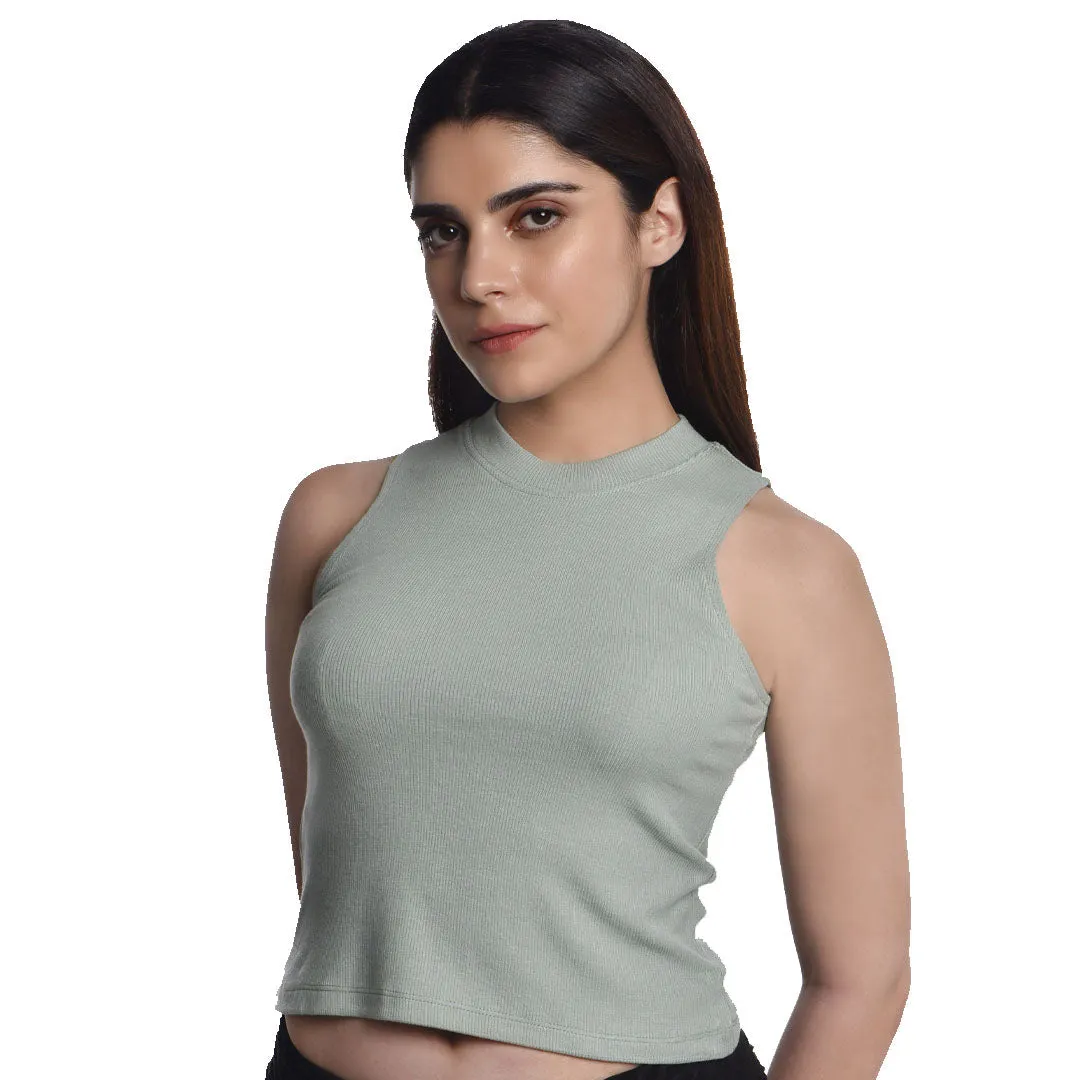 Sleeveless Hosiery Blouses - Plus Size