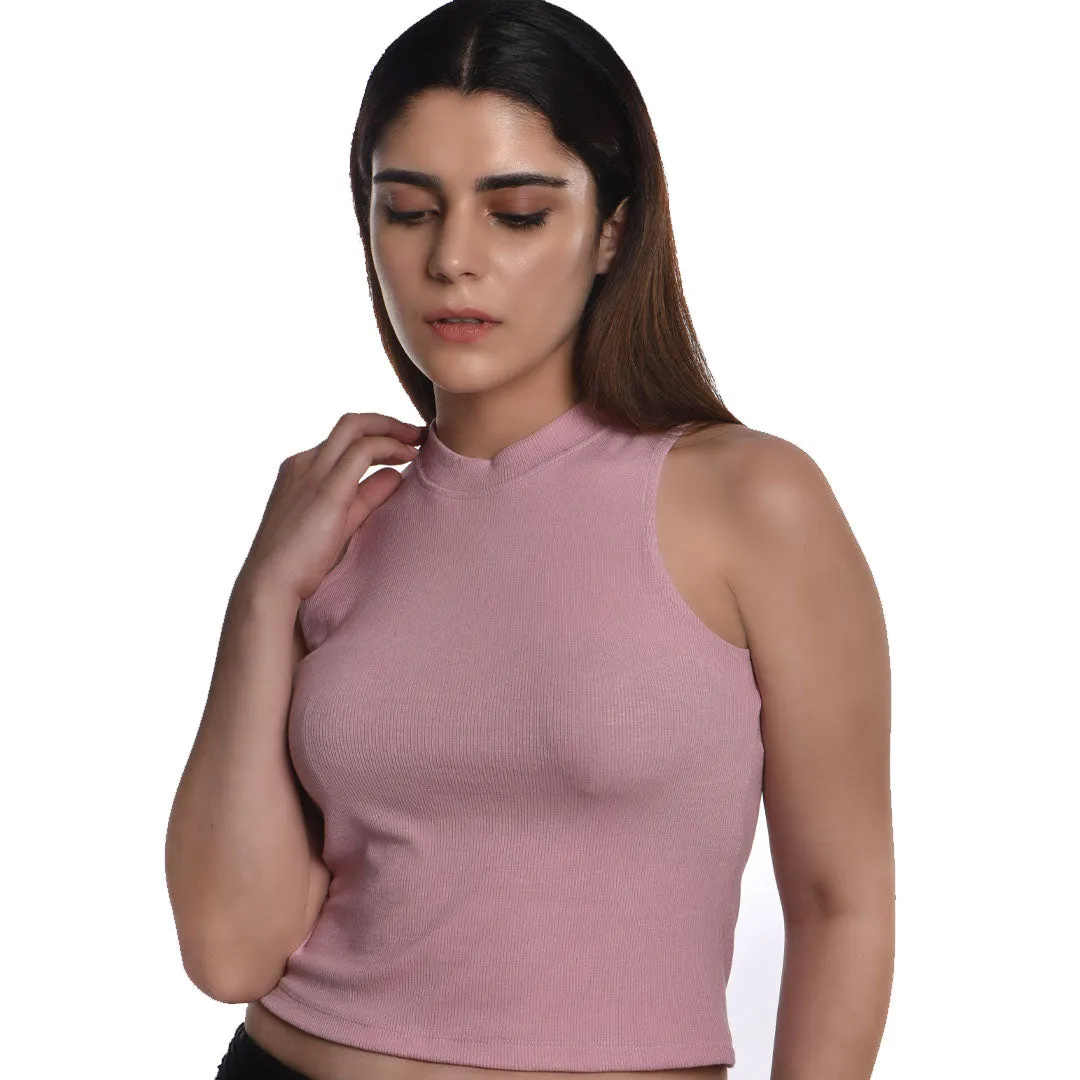 Sleeveless Hosiery Blouses - Plus Size