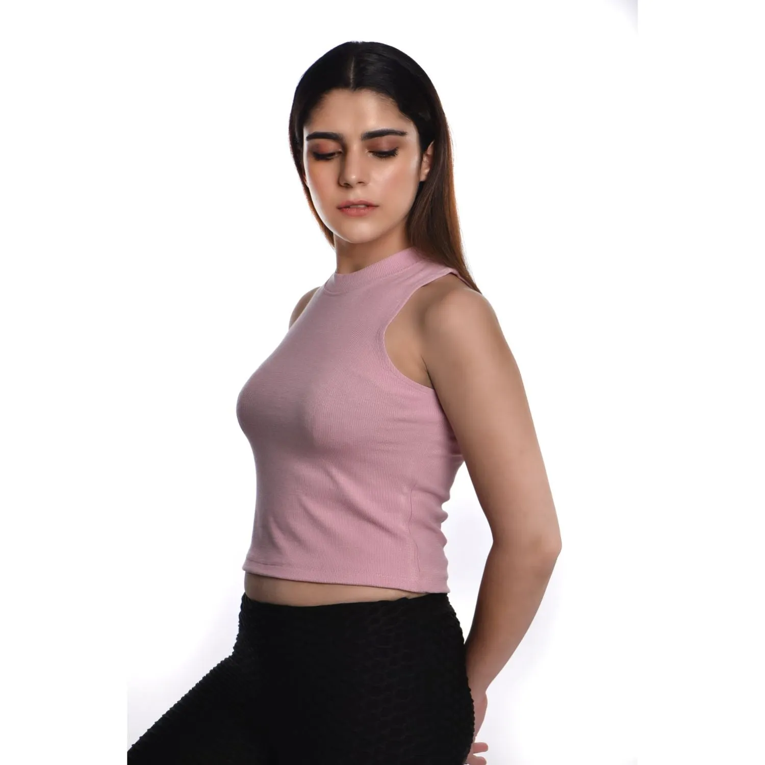 Sleeveless Hosiery Blouses - Plus Size