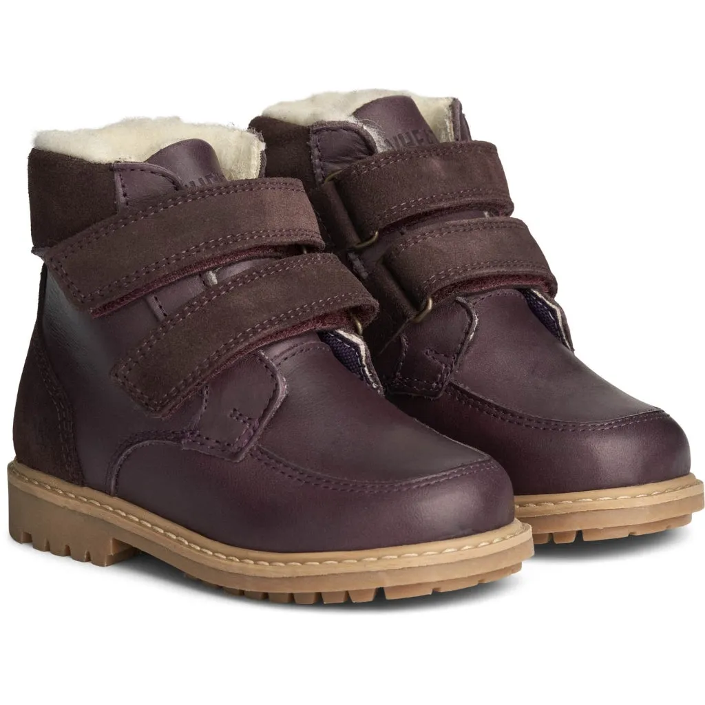 Stewie Tex Velcro Leather - eggplant