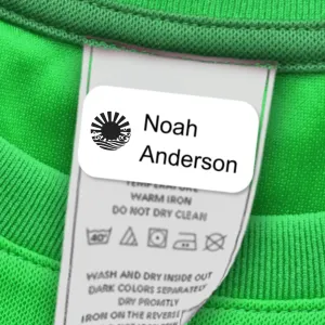 Stick-On Clothing Name Labels - Laundry Safe - TAHATTAWAN LOGO