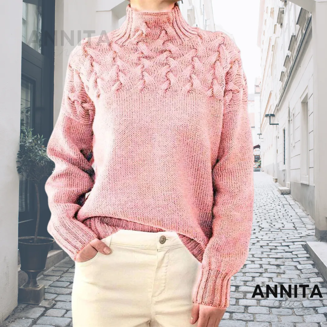 Stylish Cotton Turtleneck Knitted Sweater for Women | Ideal for Winter