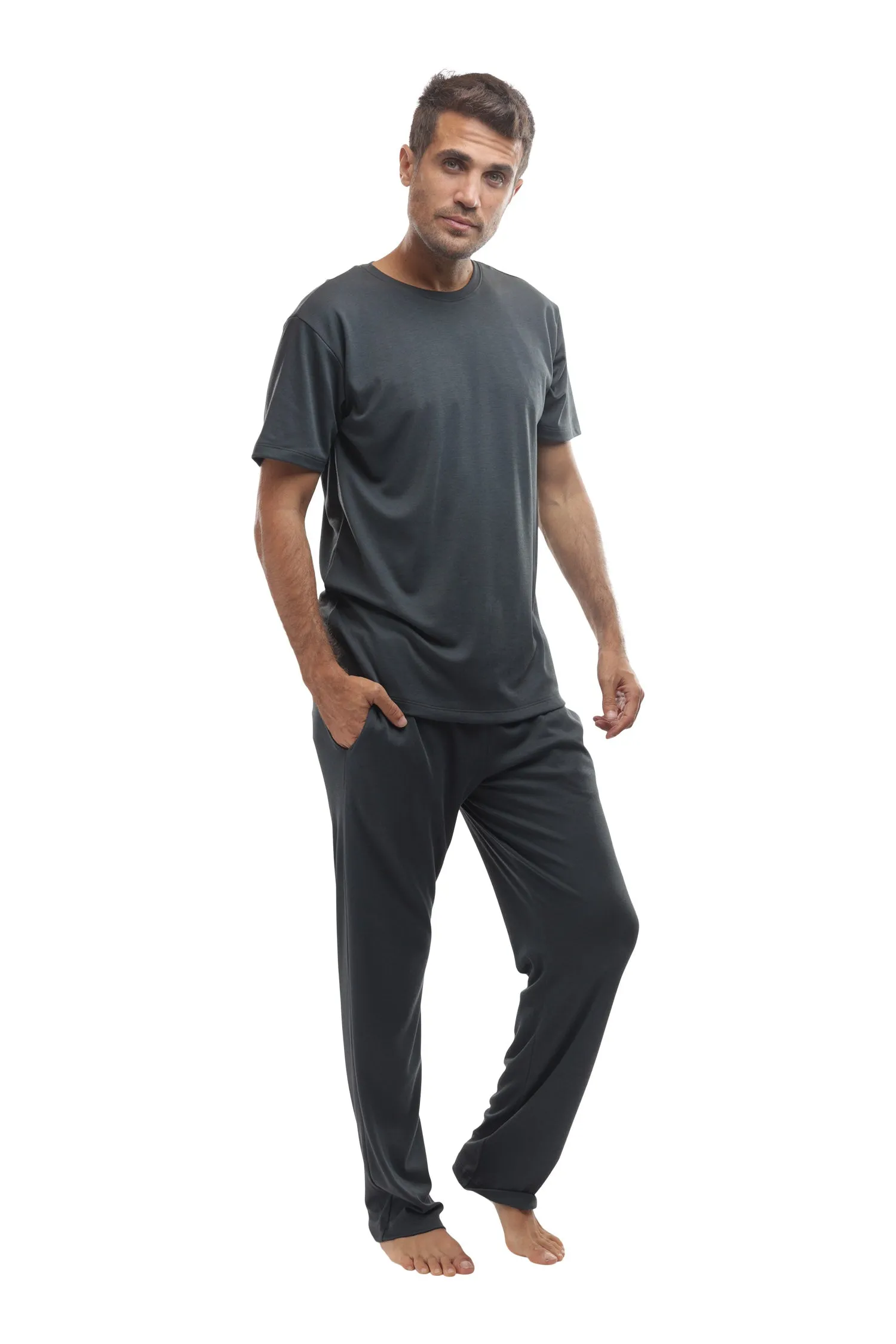 The Men's Short-Sleeve Set in Grey