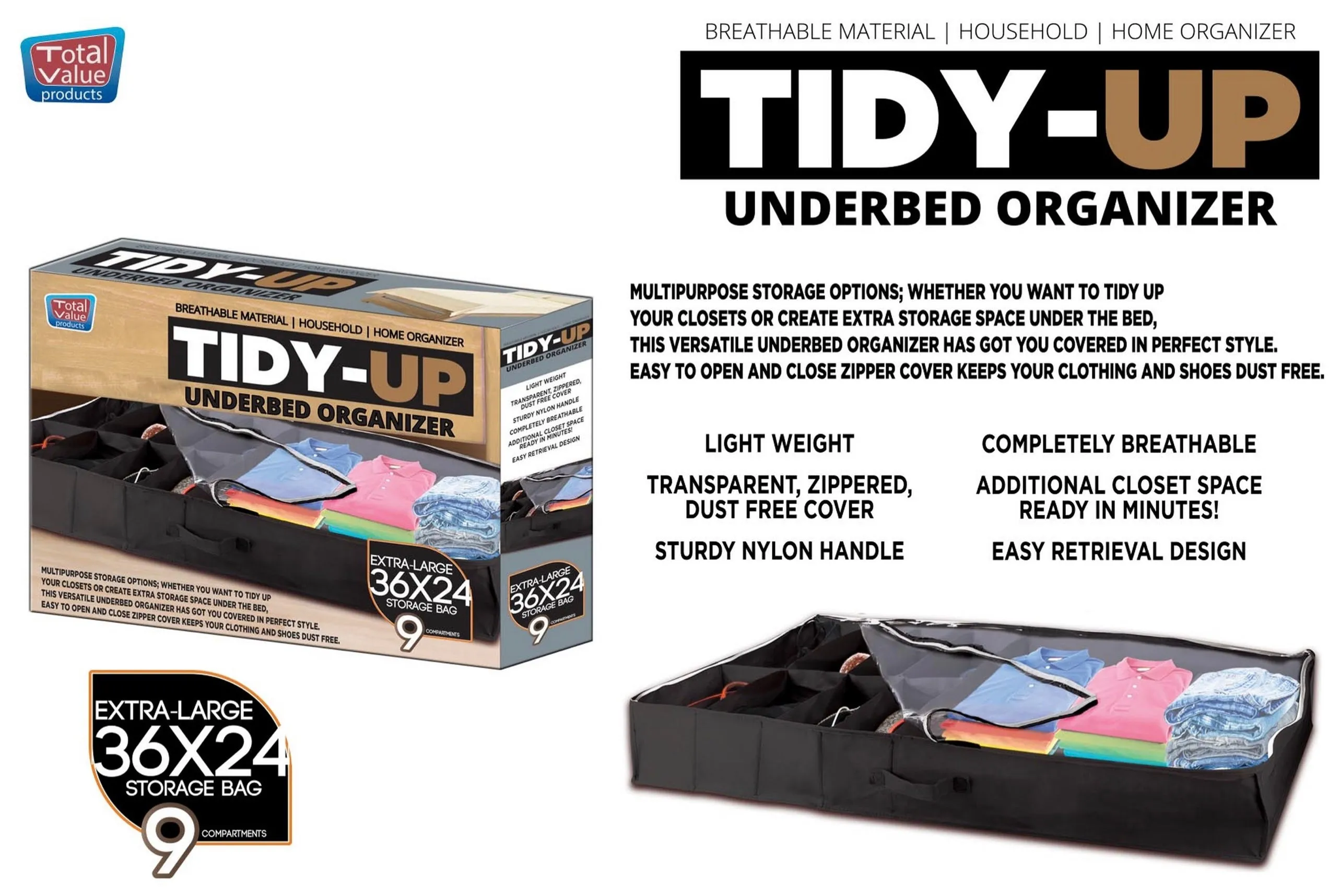 Tidy-Up Underbed Organizer