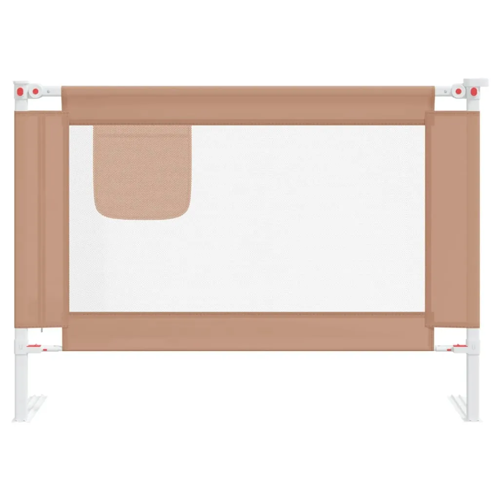 Toddler Safety Bed Rail Taupe 90x25 cm Fabric