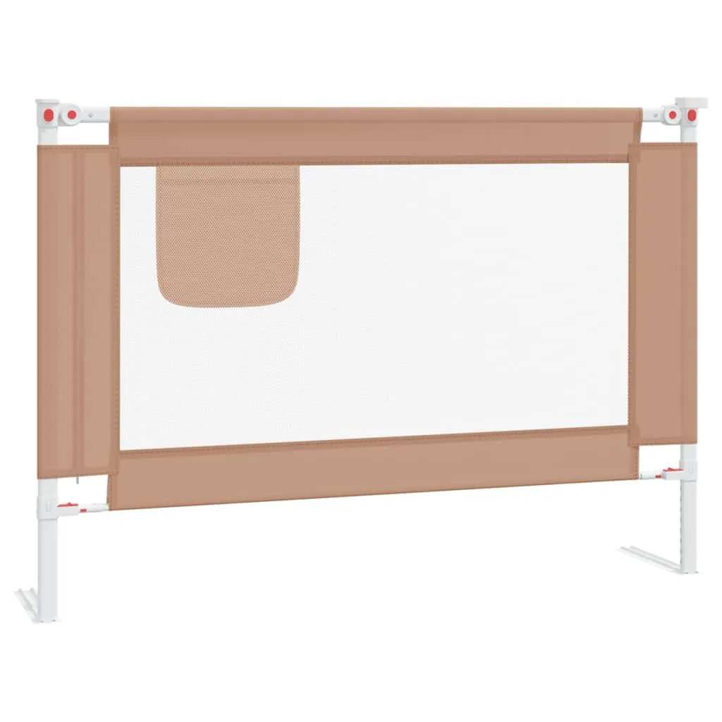 Toddler Safety Bed Rail Taupe 90x25 cm Fabric