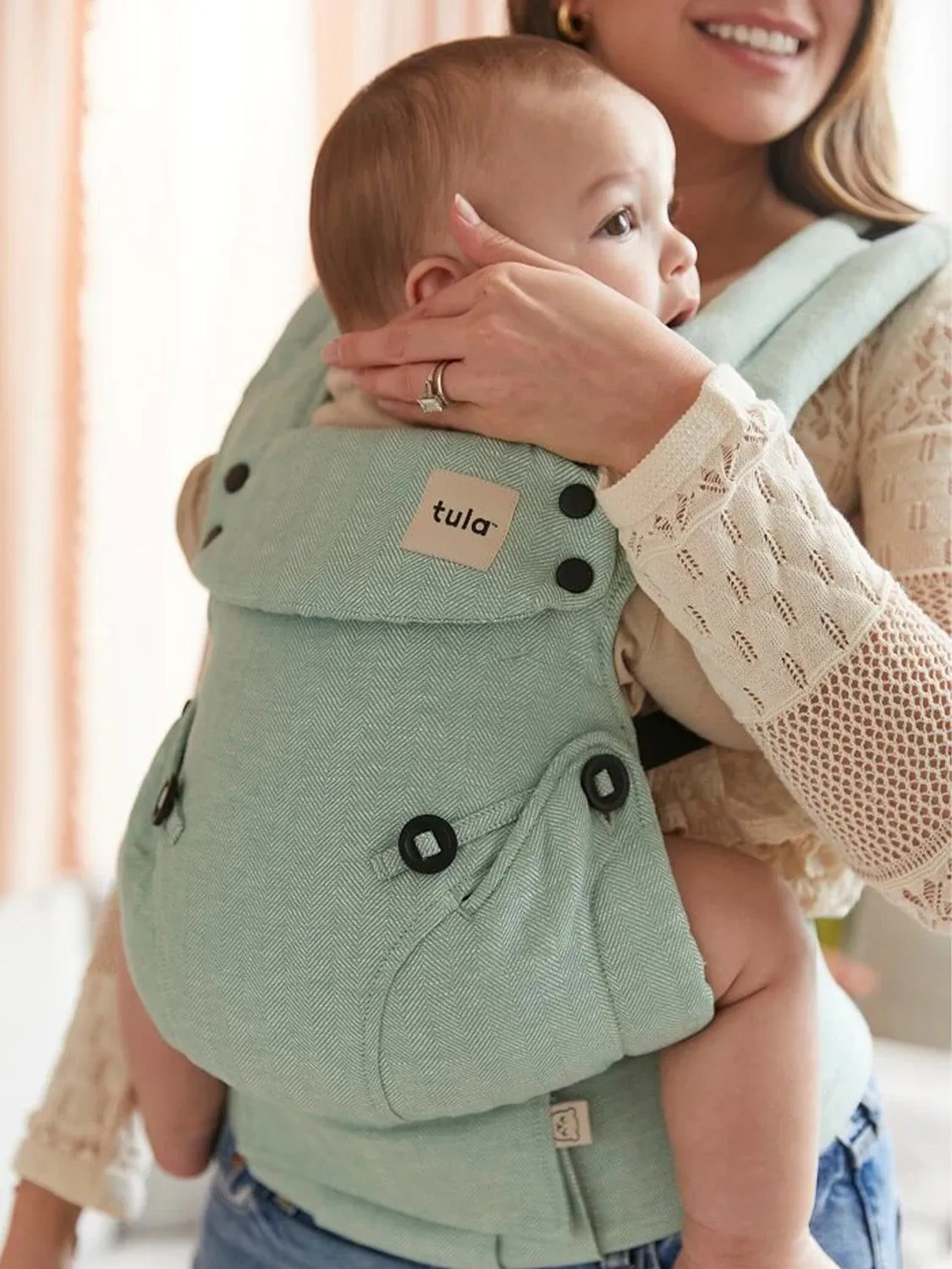 Tula Explore Linen Baby Carrier - Eucalyptus