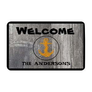 Wood Grain Beach Anchor Nautical Door Mats Kitchen Mats Door Mats Entry Door Welcome Mats Soft Bath Mats Fun Entry Door Mats