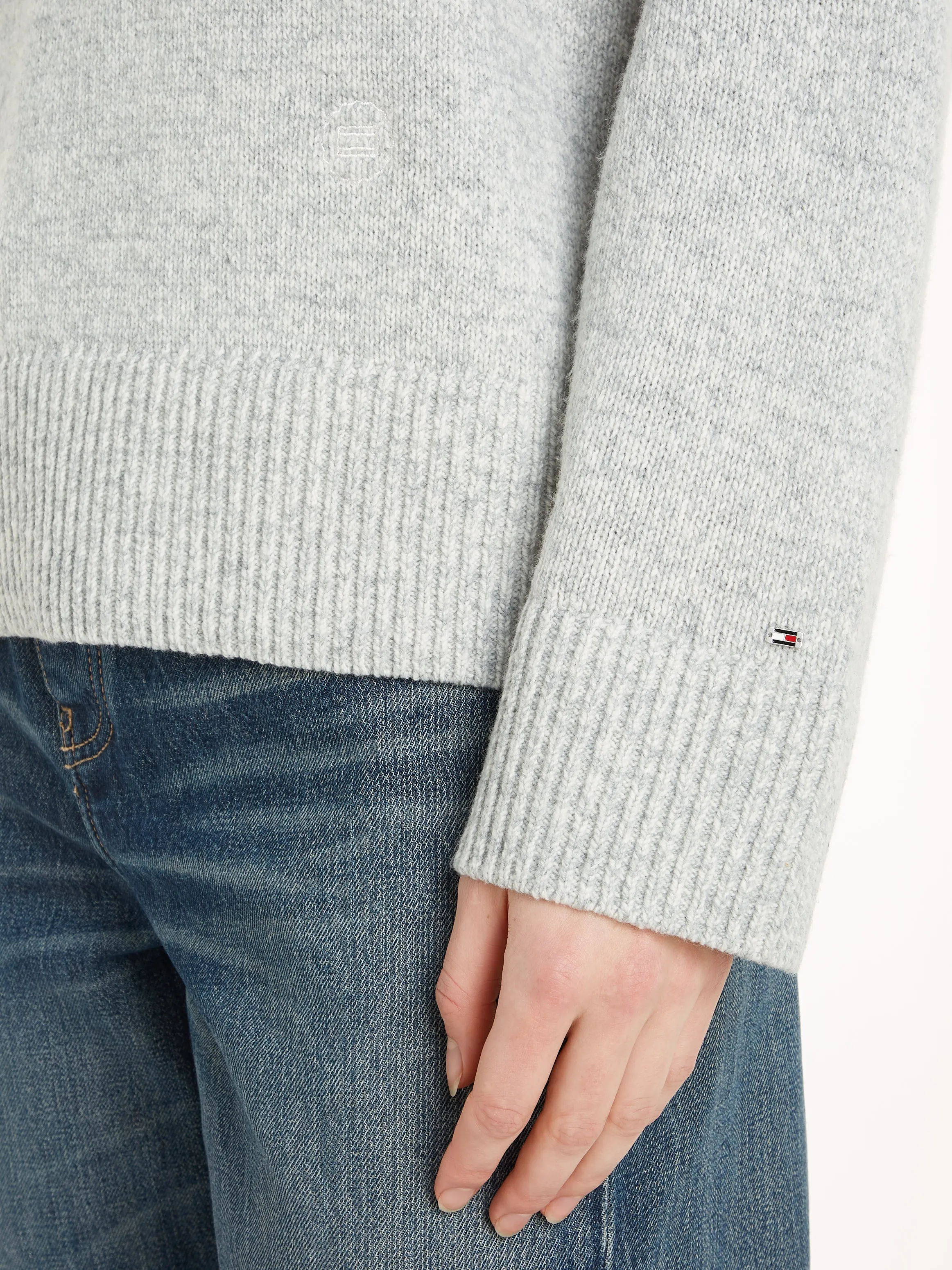 Wool Blend Mock Turtleneck Jumper